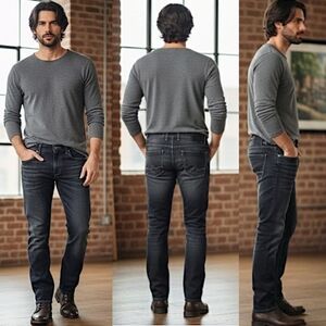 ALBERTO Stone S-IV- 990 Extra Flat Modern Straight Fit Size 32/36